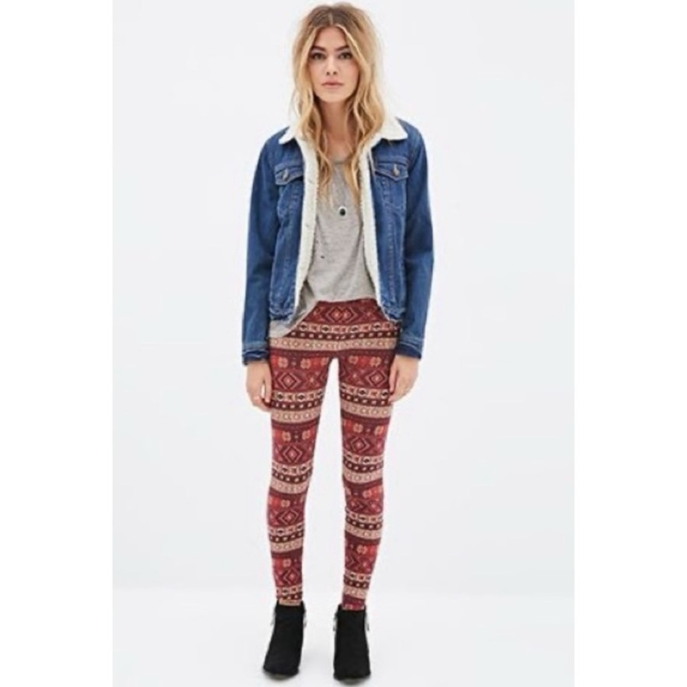 Denim & Faux Shearling Jacket
